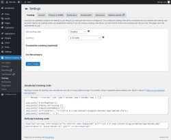 Page screenshot: Matomo Analytics &rarr; Settings
