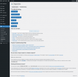Page screenshot: Matomo Analytics &rarr; Diagnostics &rarr; Troubleshooting