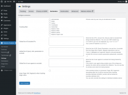Page screenshot: Matomo Analytics &rarr; Settings &rarr; Exclusions