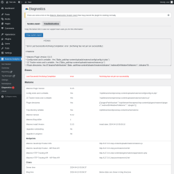 Page screenshot: Matomo Analytics &rarr; Diagnostics