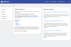 Page screenshot: Matomo Analytics &rarr; Settings &rarr; Matomo Admin 