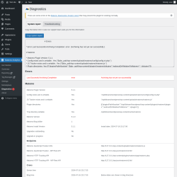 Page screenshot: Matomo Analytics &rarr; Diagnostics