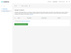 Page screenshot: Matomo Analytics &rarr; Tag Manager 