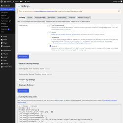 Page screenshot: Matomo Analytics &rarr; Settings