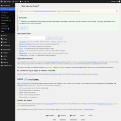 Page screenshot: Matomo Analytics &rarr; Help