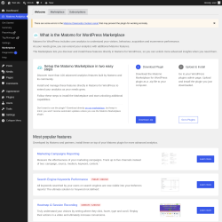 Page screenshot: Matomo Analytics &rarr; Marketplace