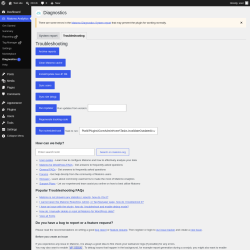 Page screenshot: Matomo Analytics &rarr; Diagnostics &rarr; Troubleshooting