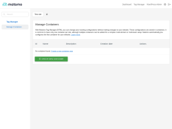 Page screenshot: Matomo Analytics &rarr; Tag Manager 