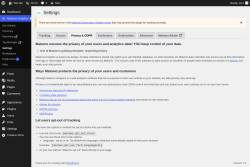 Page screenshot: Matomo Analytics &rarr; Settings &rarr; Privacy & GDPR