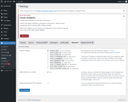 Page screenshot: Matomo Analytics &rarr; Settings &rarr; Advanced