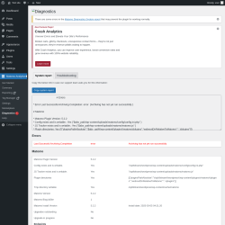 Page screenshot: Matomo Analytics &rarr; Diagnostics