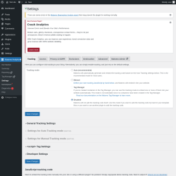 Page screenshot: Matomo Analytics &rarr; Settings