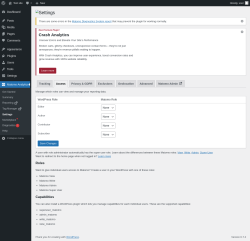 Page screenshot: Matomo Analytics &rarr; Settings &rarr; Access