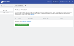 Page screenshot: Matomo Analytics → Tag Manager 