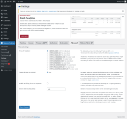 Page screenshot: Matomo Analytics → Settings → Advanced