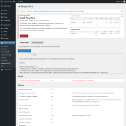 Page screenshot: Matomo Analytics → Diagnostics