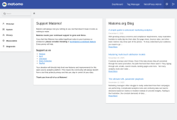 Page screenshot: Matomo Analytics &rarr; Settings &rarr; Matomo Admin 