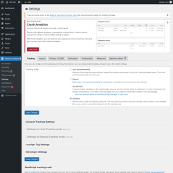 Page screenshot: Matomo Analytics &rarr; Settings