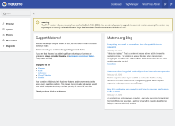 Page screenshot: Matomo Analytics &rarr; Settings &rarr; Matomo Admin 