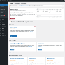 Page screenshot: Matomo Analytics &rarr; Marketplace