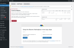 Page screenshot: Matomo Analytics &rarr; Marketplace &rarr; Install Plugins