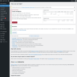 Page screenshot: Matomo Analytics &rarr; Help
