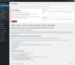 Page screenshot: Matomo Analytics &rarr; Settings &rarr; Privacy & GDPR