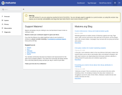 Page screenshot: Matomo Analytics &rarr; Settings &rarr; Matomo Admin 