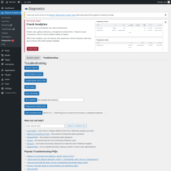 Page screenshot: Matomo Analytics &rarr; Diagnostics &rarr; Troubleshooting