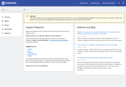 Page screenshot: Matomo Analytics &rarr; Settings &rarr; Matomo Admin 