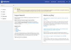 Page screenshot: Matomo Analytics &rarr; Settings &rarr; Matomo Admin 