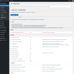 Page screenshot: Matomo Analytics &rarr; Diagnostics