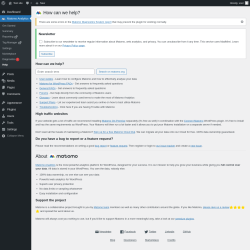 Page screenshot: Matomo Analytics &rarr; Help