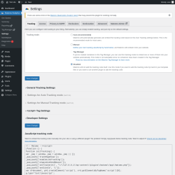 Page screenshot: Matomo Analytics &rarr; Settings
