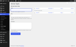 Page screenshot: Sermons &rarr; Service Types