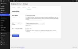 Page screenshot: Sermons &rarr; Settings &rarr; Verse