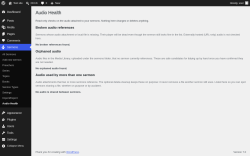 Page screenshot: Sermons &rarr; Audio Health