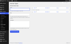 Page screenshot: Sermons &rarr; Service Types