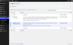 Page screenshot: Plugins &lsaquo; Test site &mdash; WordPress