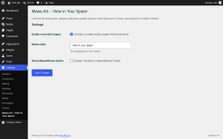 Page screenshot: Settings &rarr; Mawu Art &ndash; View in Your Space