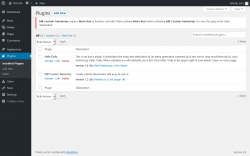 Page screenshot: Plugins &lsaquo; Test site &mdash; WordPress