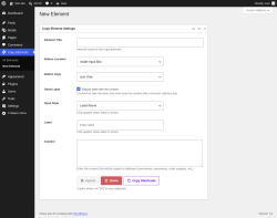 Page screenshot: Copy Elements &rarr; New Element