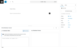 Page screenshot: Add Page ‹ Test site — WordPress