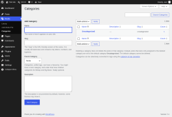 Page screenshot: Media &rarr; Categories