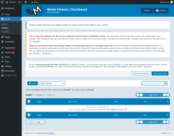 Page screenshot: Media &rarr; Cleaner
