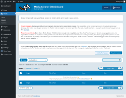 Page screenshot: Media &rarr; Cleaner