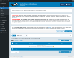 Page screenshot: Media &rarr; Cleaner