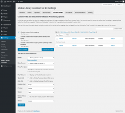 Page screenshot: Settings &rarr; Media Library Assistant &rarr; Custom Fields