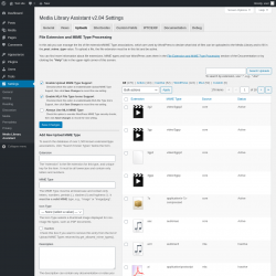 Page screenshot: Settings &rarr; Media Library Assistant &rarr; Uploads
