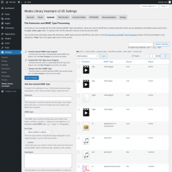 Page screenshot: Settings &rarr; Media Library Assistant &rarr; Uploads